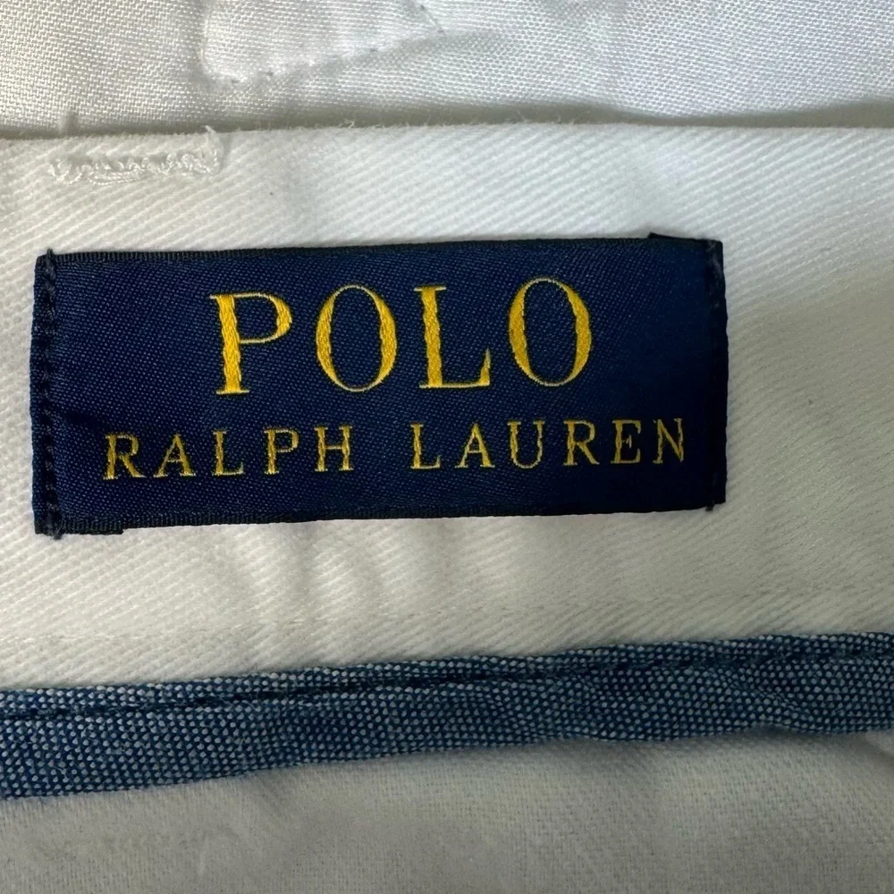 RALPH LAUREN POLO 100% COTTON CLASSIC FIT WHITE SHORTS 9” INSEAM MEN’S 38